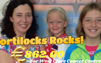 GOLDILOCKS WENT SHORTILOCKS AND RAISED €862.00 FOR THE WEST CLARE CANCER CENTRE!!!!!
