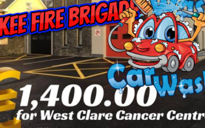 ANNUAL KILKEE FIRE BRIGADE CHARITY CAR WASH 2019 RAISES €1,400.00 FOR WEST CLARE CANCER CENTRE!!!!!