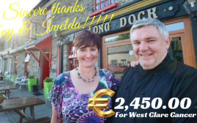 Long Dock Restaurant Carrigaholt donate €2,450.00 to West Clare Cancer Centre!!!!!